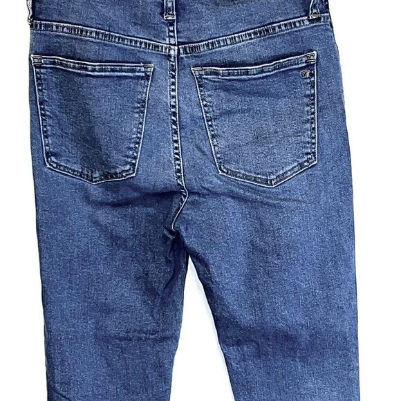 Madewell 10” High Rise Skinny Button Front Jeans Raw hem Womens Sz 26 - Picture 7 of 11